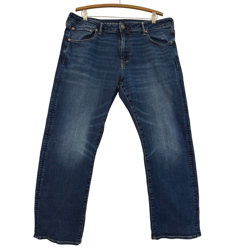 American Eagle Airflex+ Men's Dark Wash Straight Leg‎ Jeans Size 38 Flexible Fit